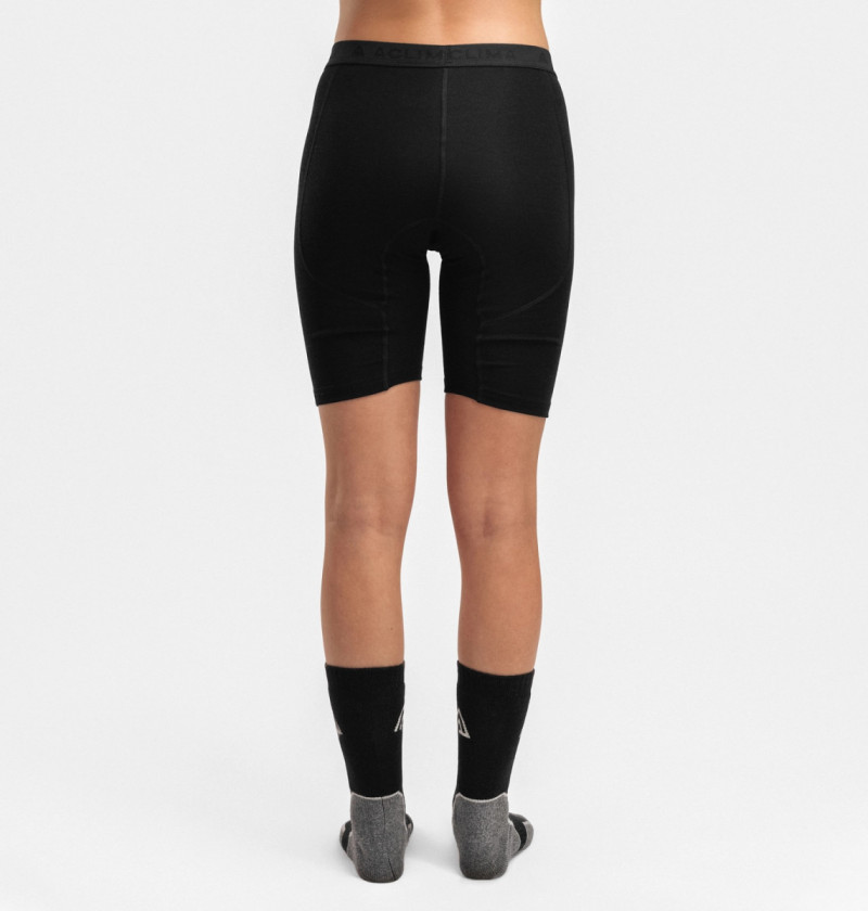 Термотрусы жен. Aclima WarmWool 200 Long Shorts W's Jet Black XS