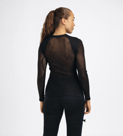 Термокофта жен. Aclima WoolNet Light Crewneck W's Jet Black L
