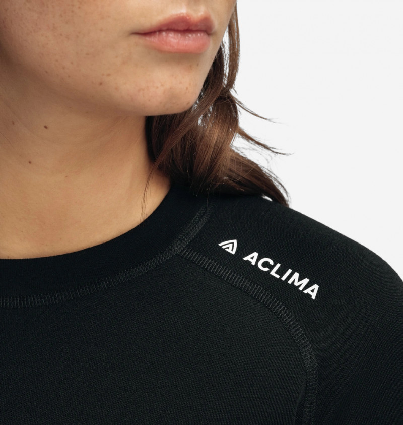Термокофта жін. Aclima WarmWool Crewneck W's Jet Black XL
