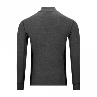 Термокофта-поло чол. Aclima WarmWool Mockneck M's Marengo/Jet Black XXL