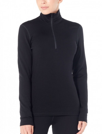 Термокофта жен. Icebreaker 260 Tech Long Sleeve Half Zip Women Black XS