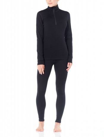 Термокофта жен. Icebreaker 260 Tech Long Sleeve Half Zip Women Black XS