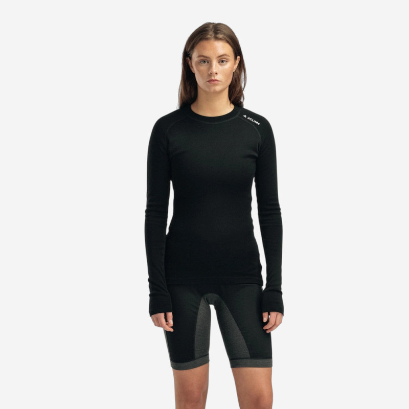 Термокофта жін. Aclima WarmWool Crewneck W's Jet Black XL