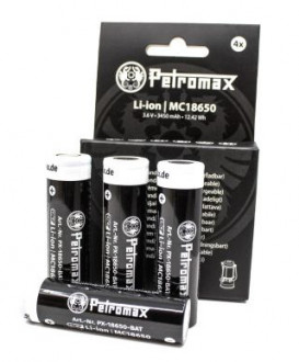 Набор аккумуляторов для лампы Petromax LM500 18650 Li-Ion 3450 mAh 4 шт