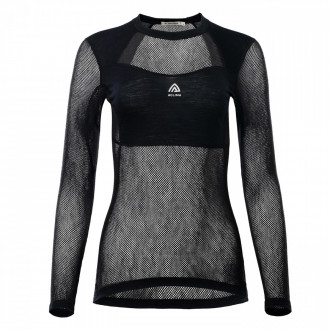 Термокофта жен. Aclima WoolNet Light Crewneck W's Jet Black M