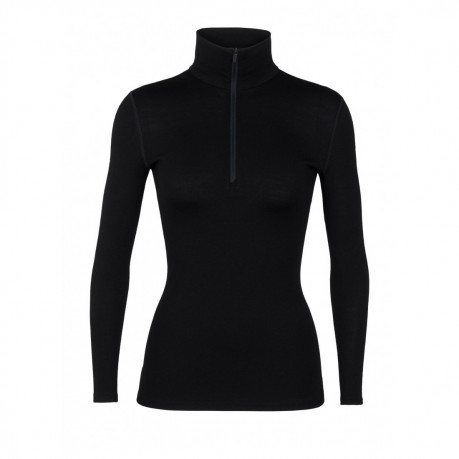 Термокофта жен. Icebreaker 260 Tech Long Sleeve Half Zip Women Black XS