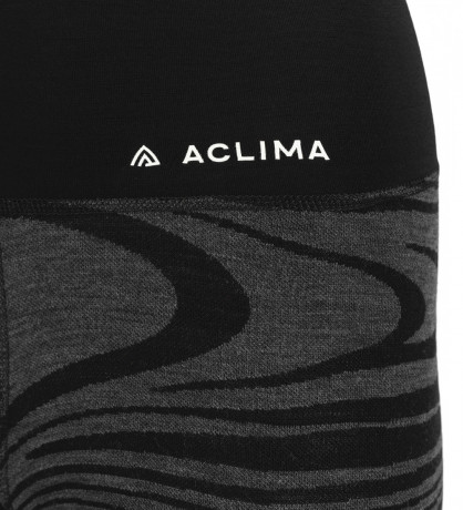 Термоштаны жен. Aclima WarmWool 200 Longs High Waist высокая посадка Black Motion M