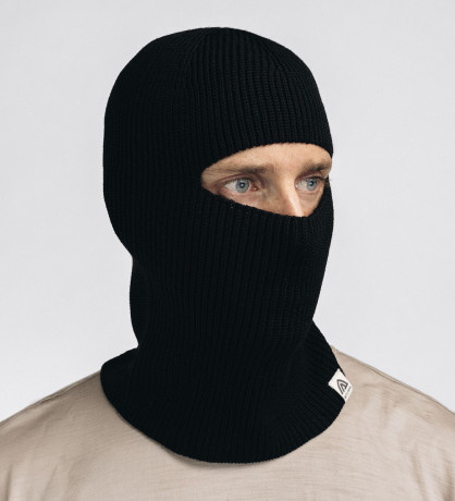 Балаклава-шапка Aclima Flat Knit Balaclava Hat Jet Black OneSize